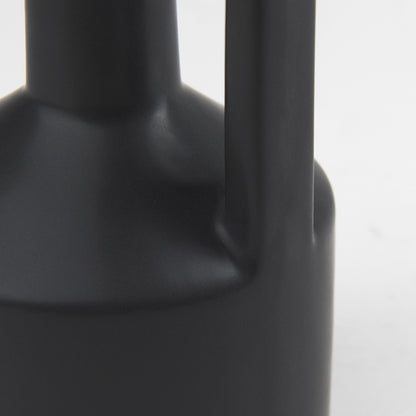 PALISADES 9" BLACK CERAMIC TABLE VASE - Varnish & Vibe