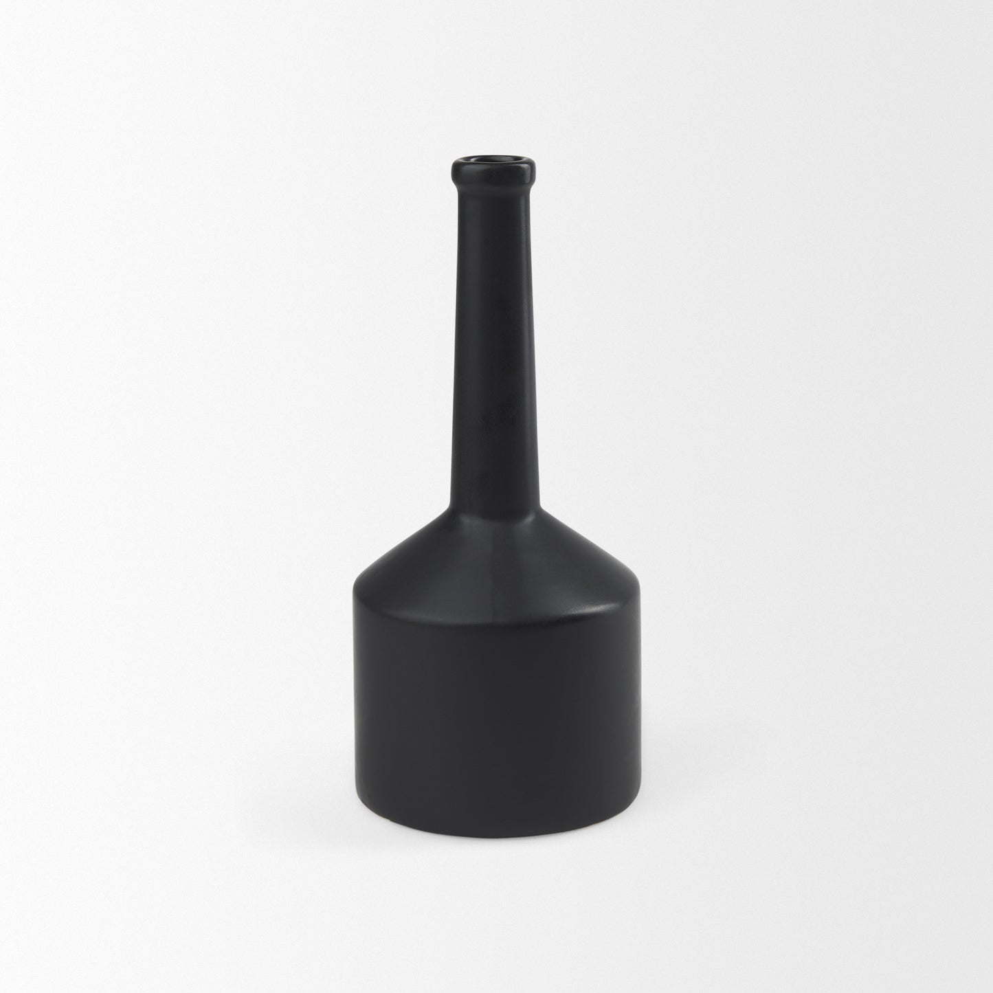 PALISADES 13" BLACK CERAMIC TABLE VASE - Varnish & Vibe