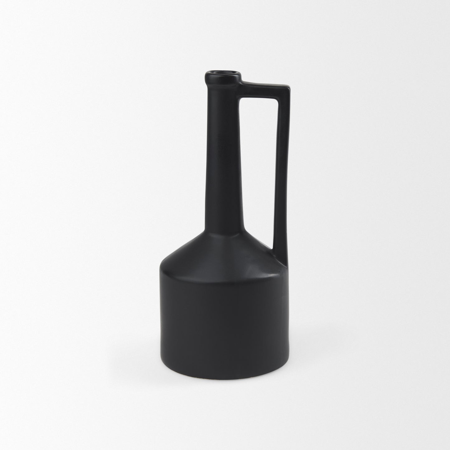 PALISADES 13" BLACK CERAMIC TABLE VASE - Varnish & Vibe