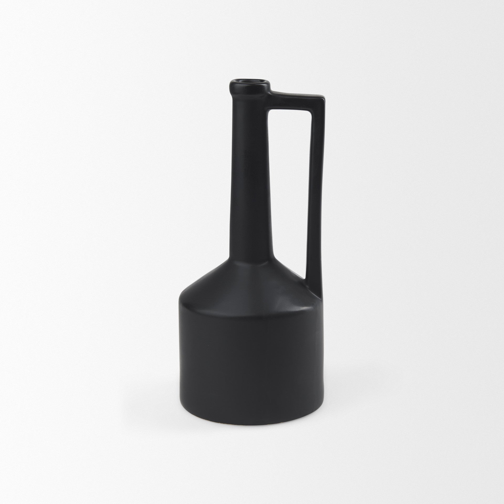 PALISADES 13" BLACK CERAMIC TABLE VASE - Varnish & Vibe
