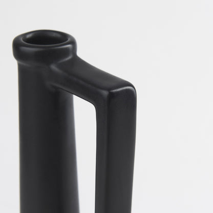 PALISADES 13" BLACK CERAMIC TABLE VASE - Varnish & Vibe