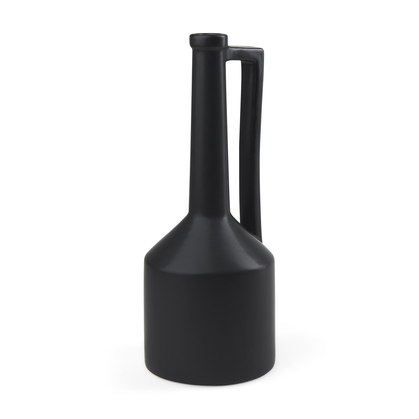 PALISADES 16" BLACK CERAMIC TABLE VASE - Varnish & Vibe