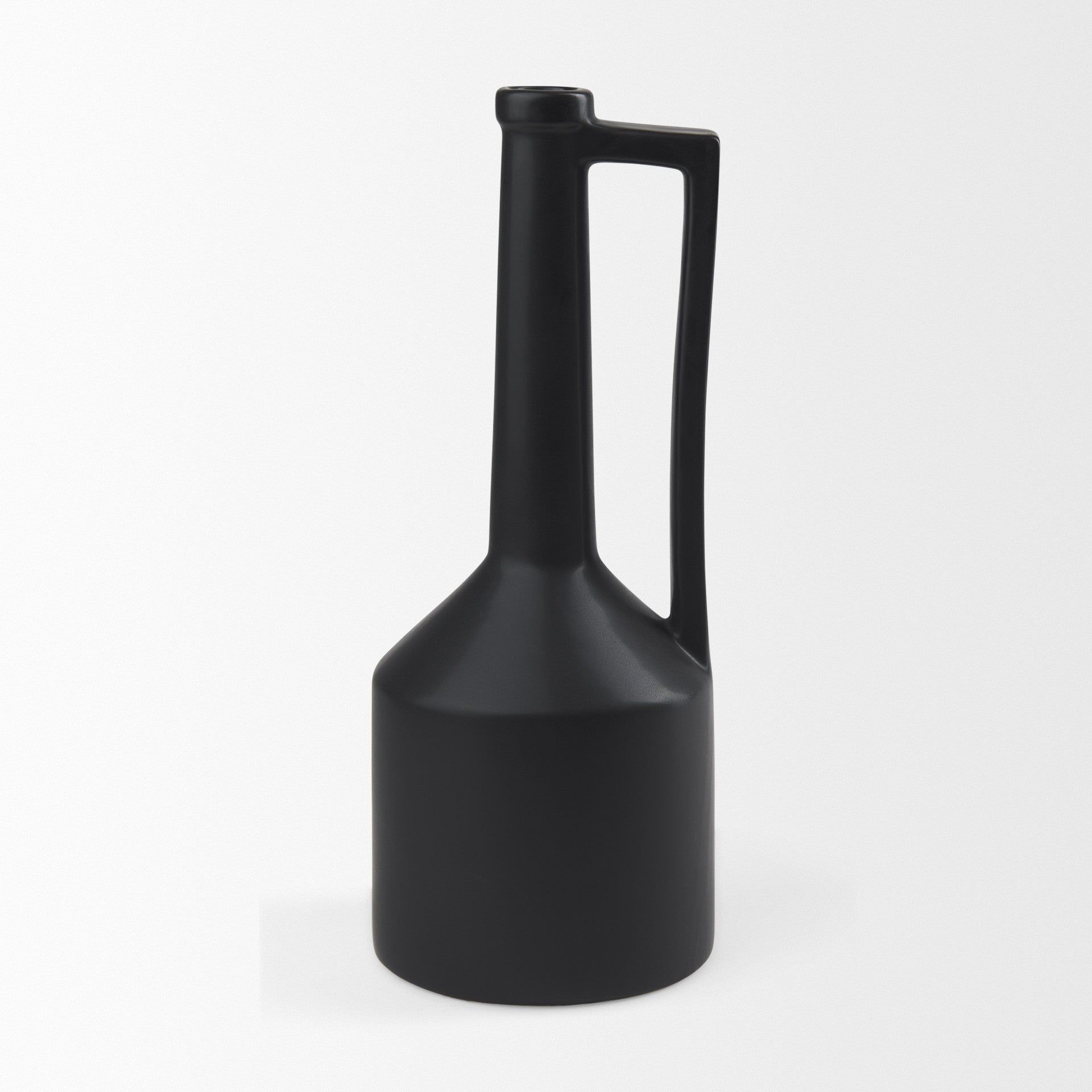 PALISADES 16" BLACK CERAMIC TABLE VASE - Varnish & Vibe