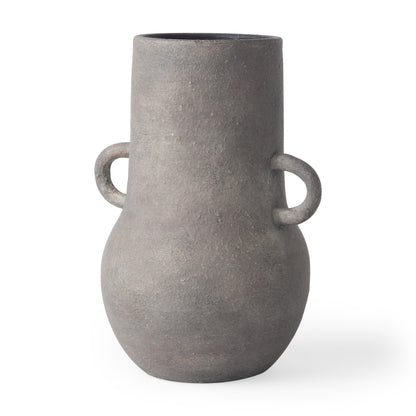 PALISADES 10" BROWN CERAMIC AMPHORA TABLE VASE - Varnish & Vibe