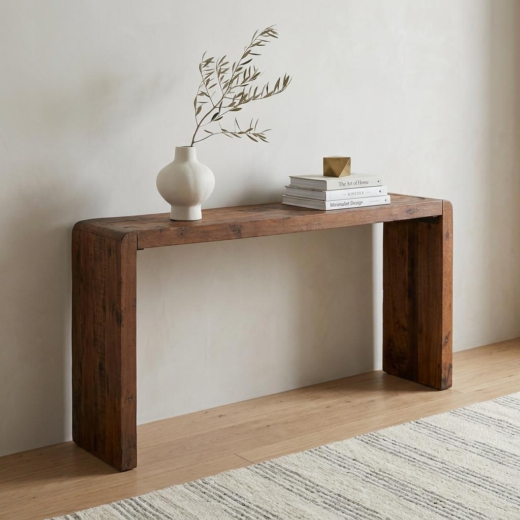LAUREL 60" BROWN RECLAIMED WOOD FRAME CONSOLE TABLE