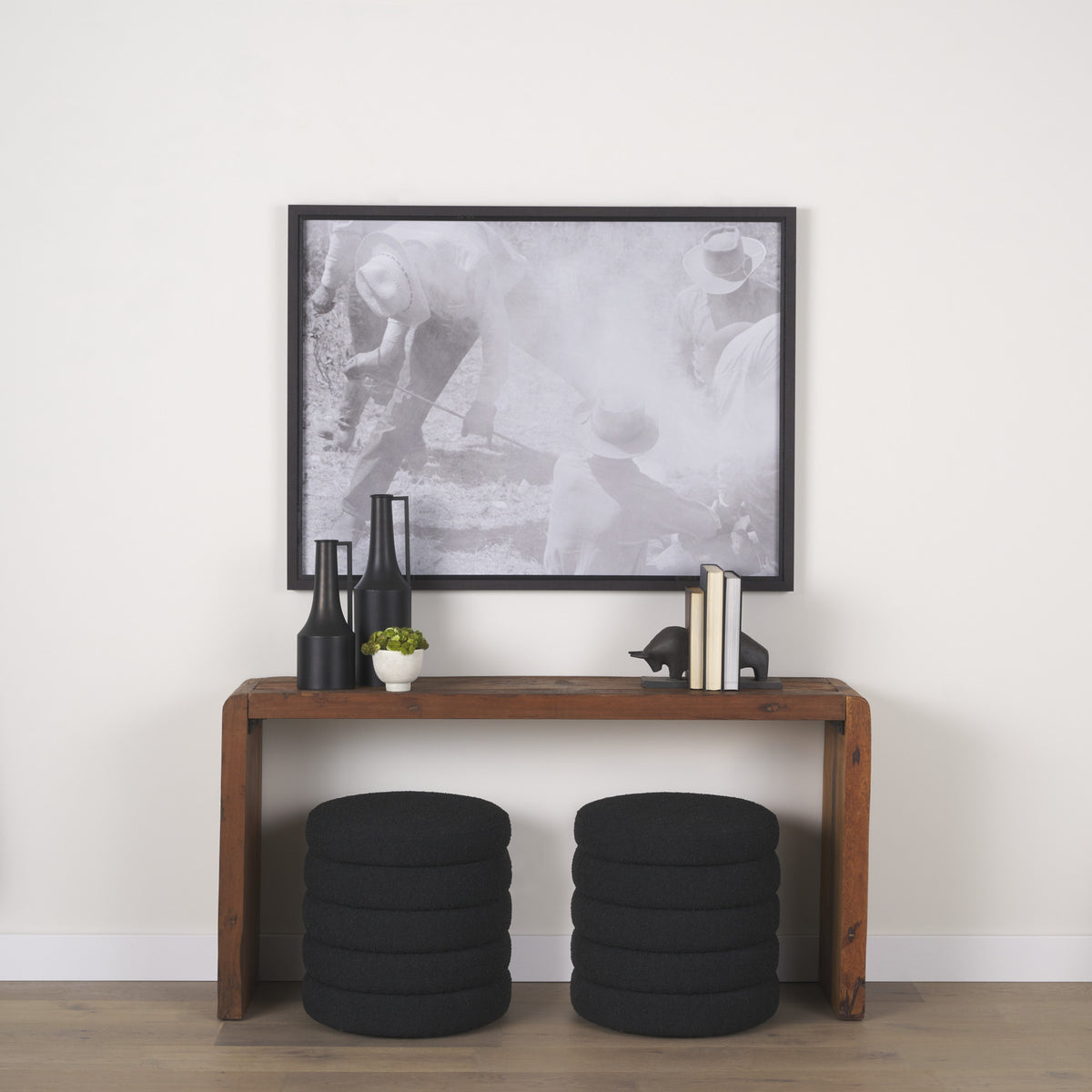 reclaimed wood frame console table, brown reclaimed wood frame console, wood frame console table, reclaimed wood frame console, 60" brown reclaimed wood frame