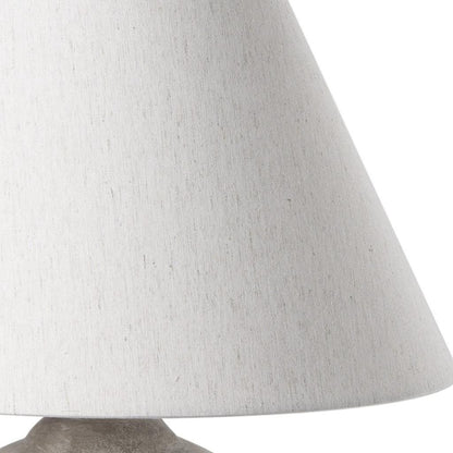 Close-up of the tan ceramic lamp base texture