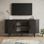 PALISADES 55" BLACK WOOD FIREPLACE TV STAND WITH FIREPLACE - Varnish & Vibe