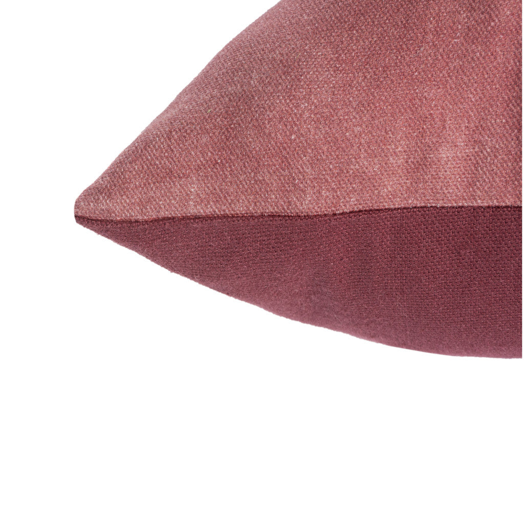 LAUREL 20" BURGUNDY AND RED PATCHWORK COTTON THROW PILLOW COVER