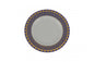 LAUREL WHITE BLUE AND GOLD 40 ROUND FLAT ABSTRACT CERAMIC SERVICE FOR EIGHT DINNERWARE SET