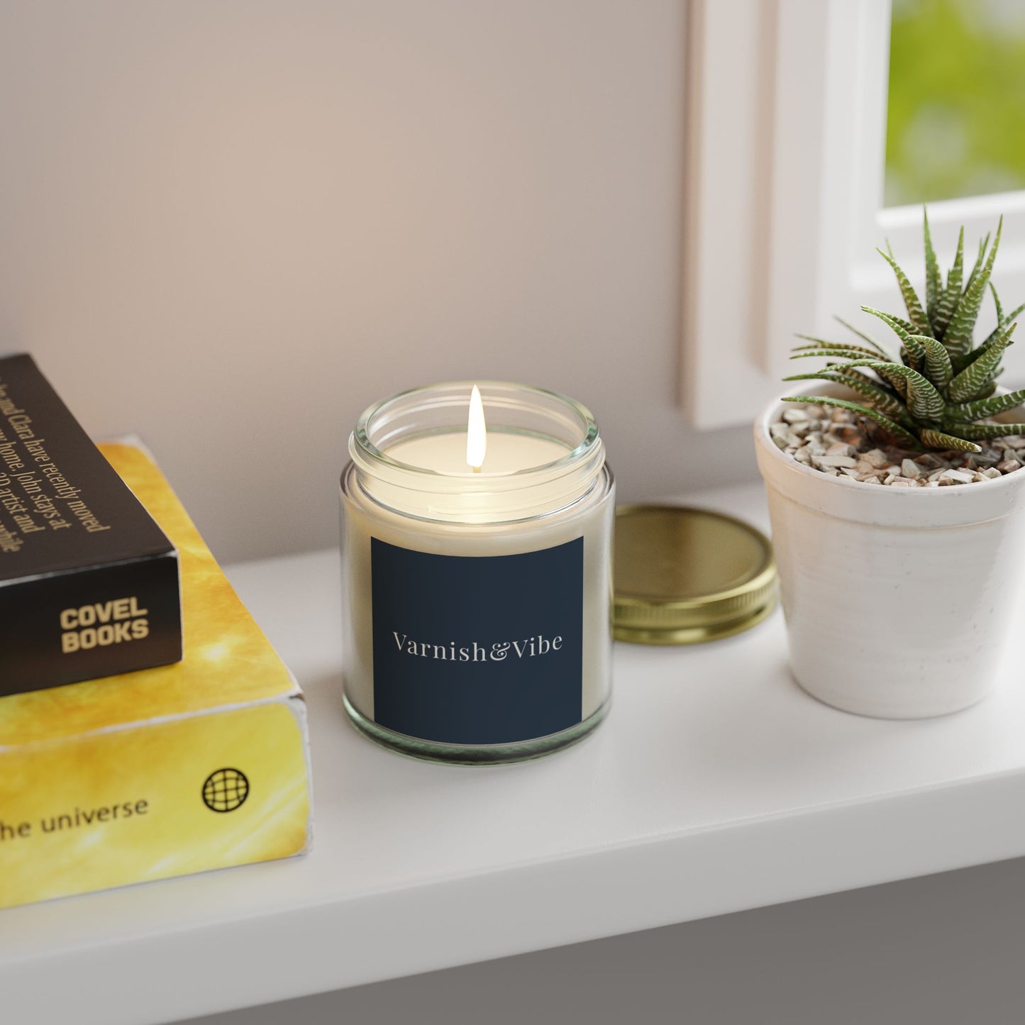 VARNISH & VIBE 4oz/9oz COCONUT APRICOT WAX SCENTED CANDLE