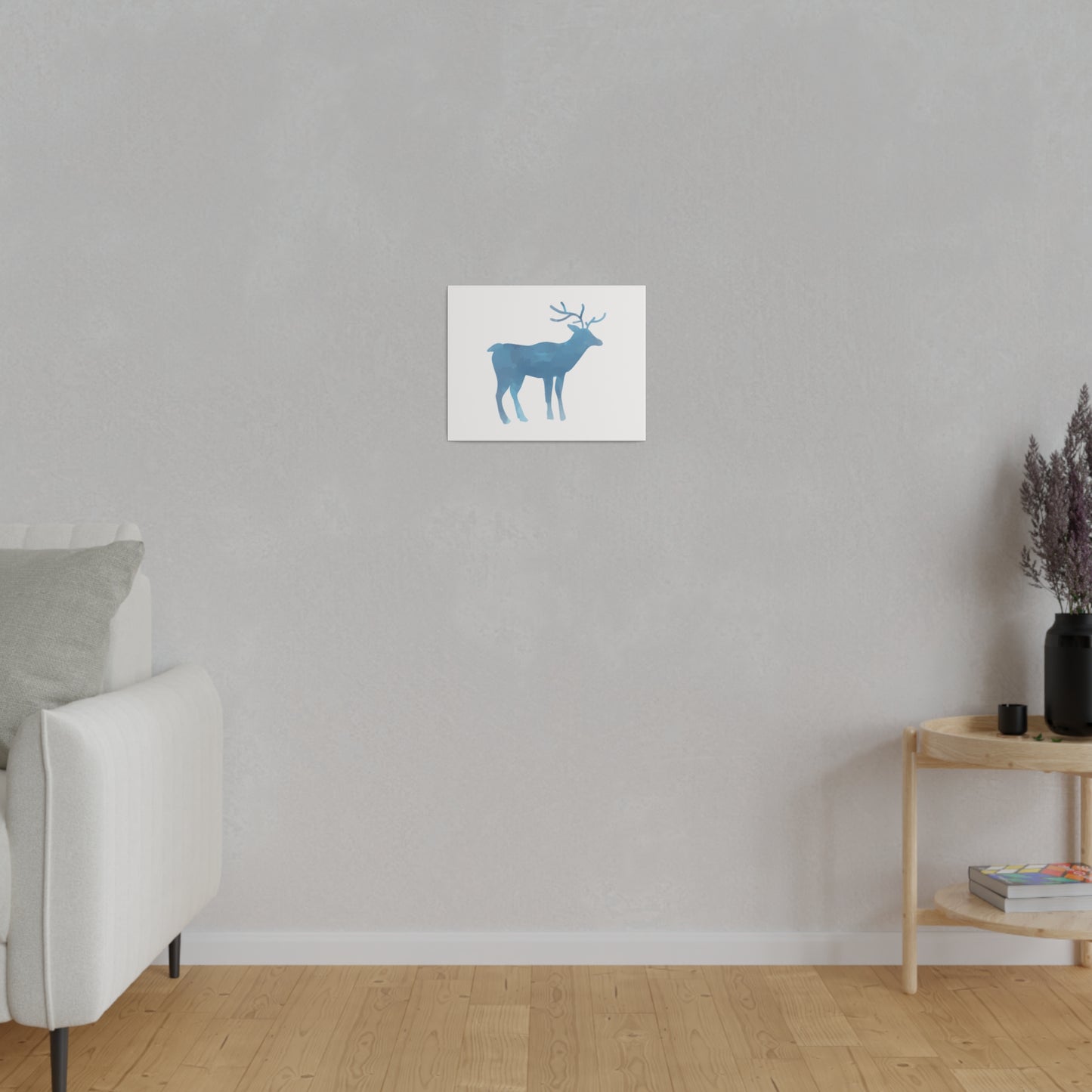 Reindeer Winter Matte Canvas, Stretched, 0.75" - Varnish & Vibe
