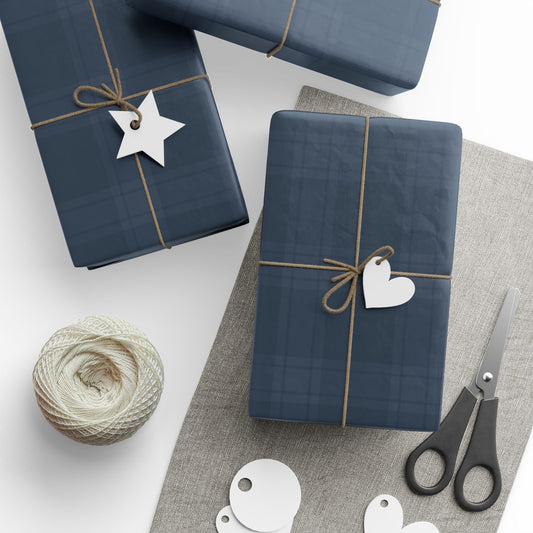 Blue Tartan Wrapping Papers - Varnish & Vibe