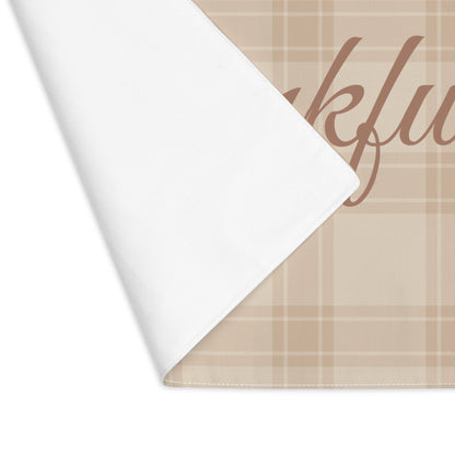 Thanksgiving Thankful Script Table Mat