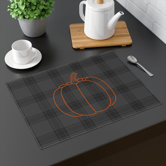 Pumpkin on Plaid Halloween Edition Placemat