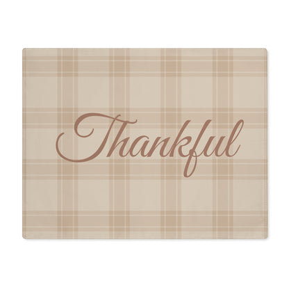 Thanksgiving Thankful Script Table Mat