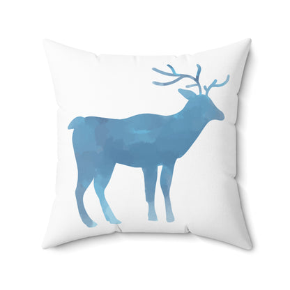 Reindeer Snowflakes Winter Spun Polyester Square Pillow - Varnish & Vibe