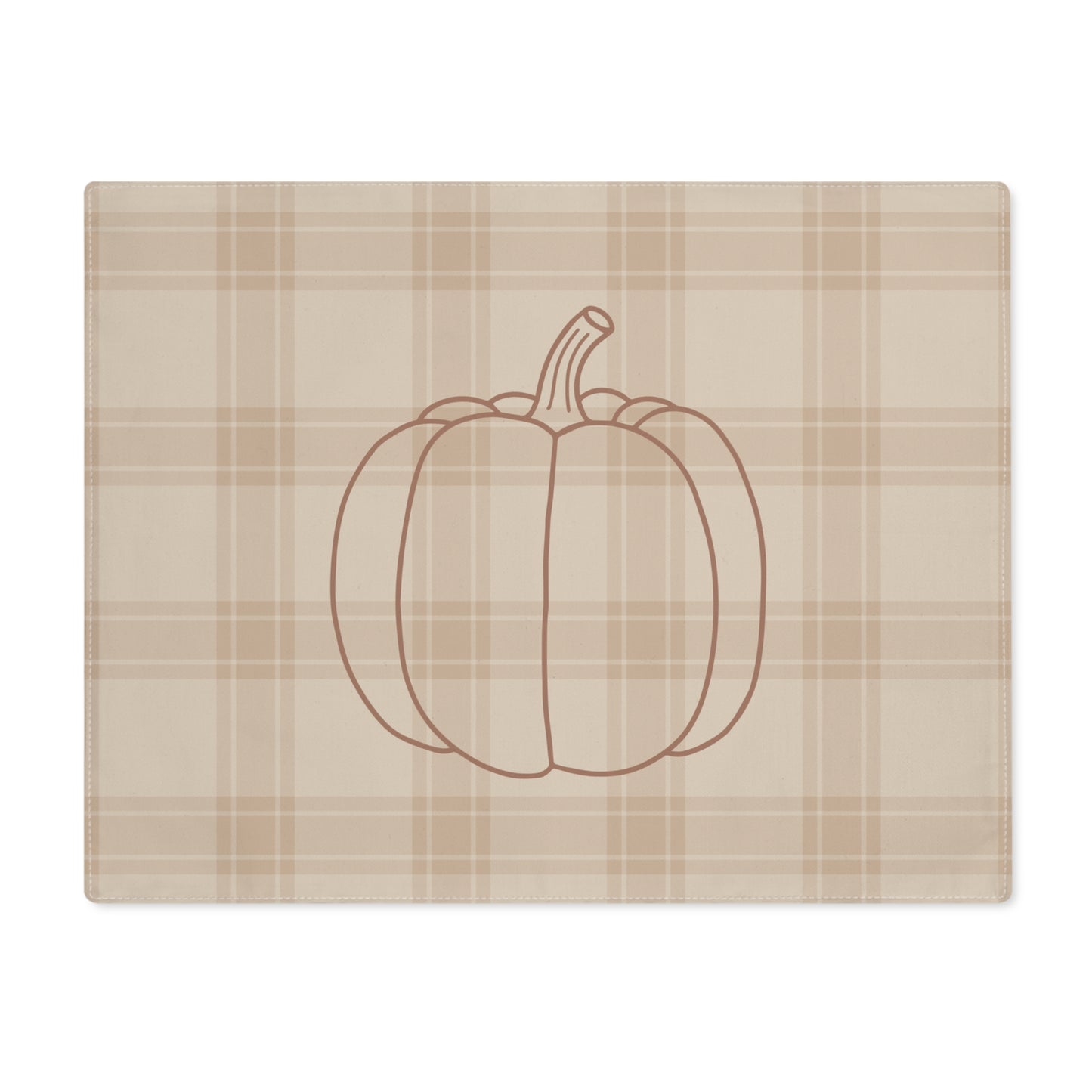 Pumpkin on Plaid Fall Placemat