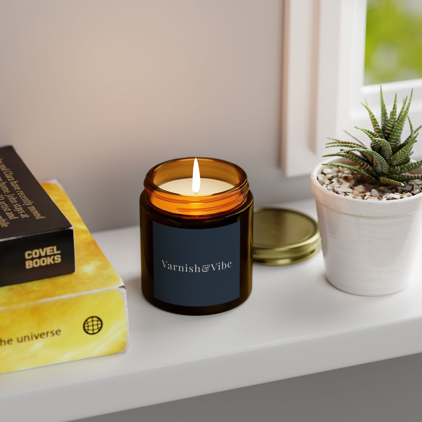 VARNISH & VIBE 4oz/9oz COCONUT APRICOT WAX SCENTED CANDLE