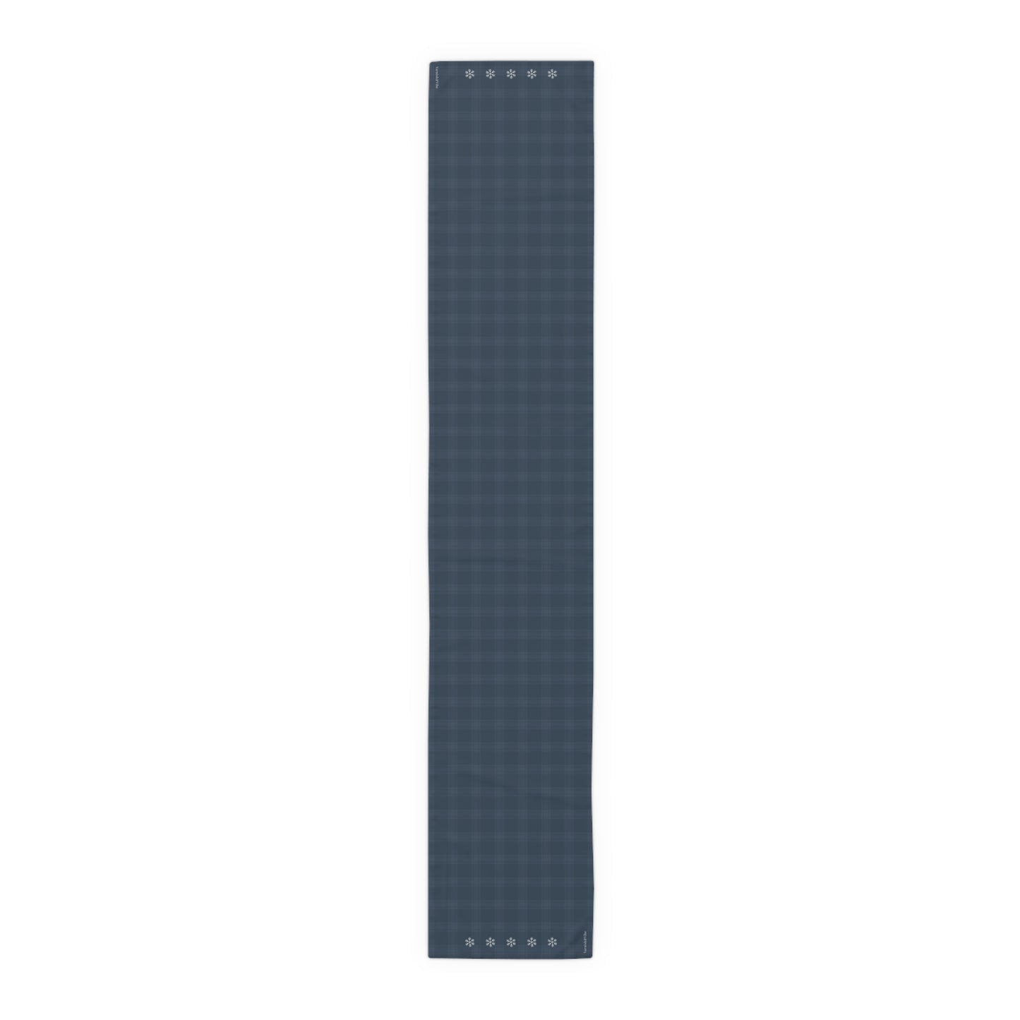 Blue Tartan Snowflakes Table Runner (Cotton, Poly) - Varnish & Vibe