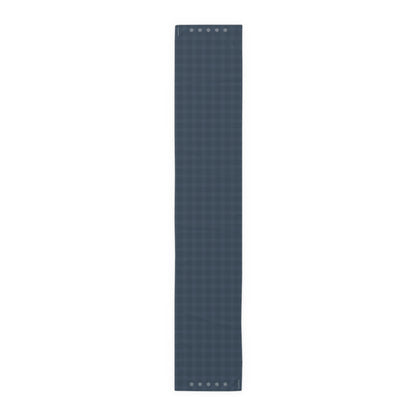 Blue Tartan Snowflakes Table Runner (Cotton, Poly) - Varnish & Vibe