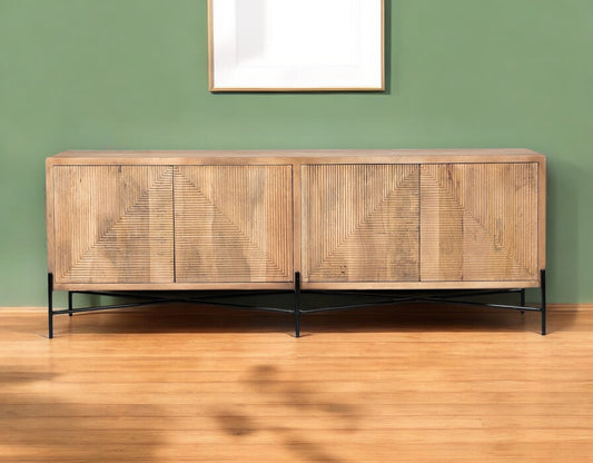 OCEAN 78" SOLID WOOD SIDEBOARD CONSOLE