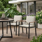 LAKEVIEW SET OF TWO TAUPE OUTDOOR DINING CHAIRS - Varnish & Vibe