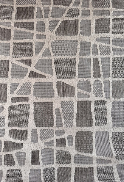 LAKEVIEW RUG BRANCH HOGAR 8' x 11' ABSTRACT GEOMETRIC OUTDOOR RUG