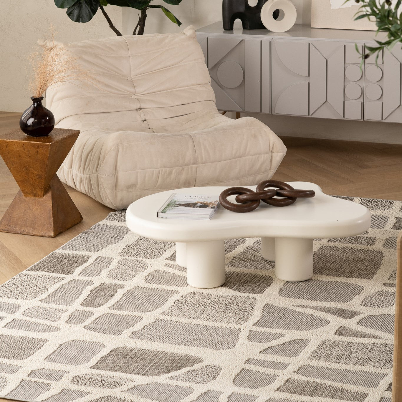 LAKEVIEW RUG BRANCH HOGAR 8' x 11' ABSTRACT GEOMETRIC OUTDOOR RUG