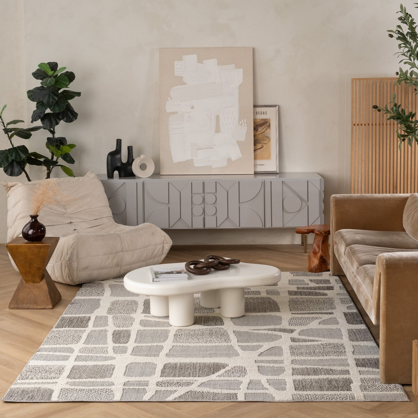 LAKEVIEW RUG BRANCH HOGAR 8' x 11' ABSTRACT GEOMETRIC OUTDOOR RUG