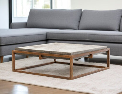 HARBOR CONCRETE AND METAL COFFEE TABLE