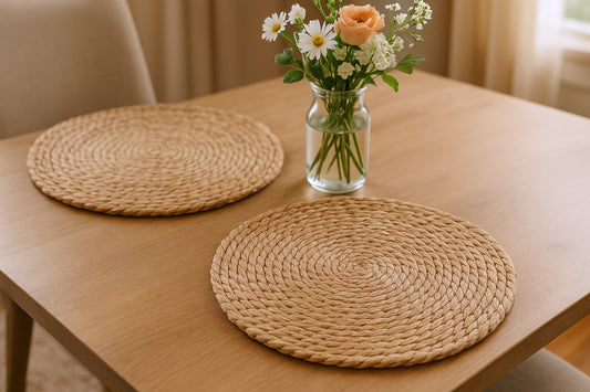 OCEAN SET OF TWO ROUNDED JUTE PLACEMATS
