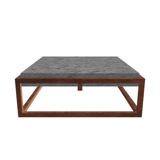 Varnish & Vibe Harbor Concrete and Metal Coffee Table