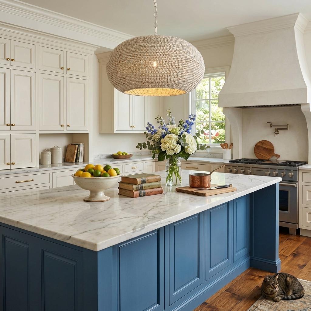 WHITEWASH BEADED HANGING CHANDELIER - Varnish & Vibe